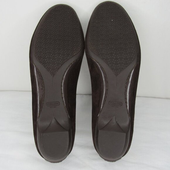 Coach LIDIA Brown Suede Loafers Women's 7 - Picture 7 of 9